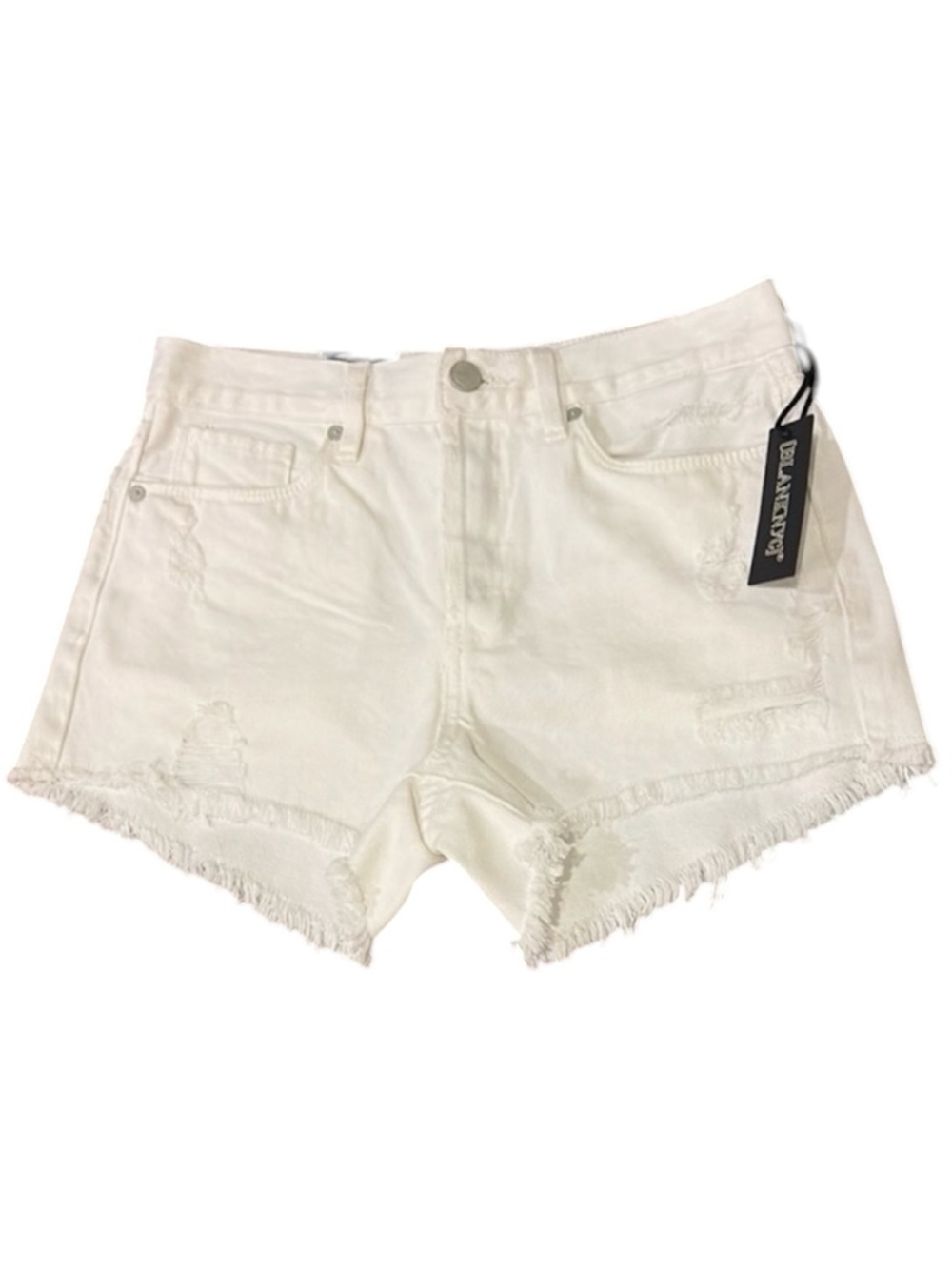 BlankNYC White Distressed Cutoff Denim Shorts Size 26 | 3” Inseam NWT